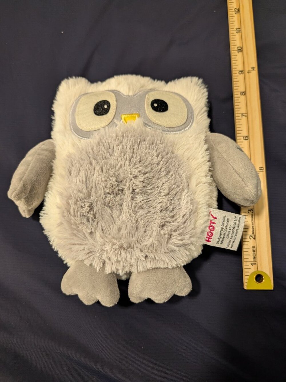 Intelex Hooty Warmies Microwavable Plush Grey Owl Lavender Scented Heating Pad